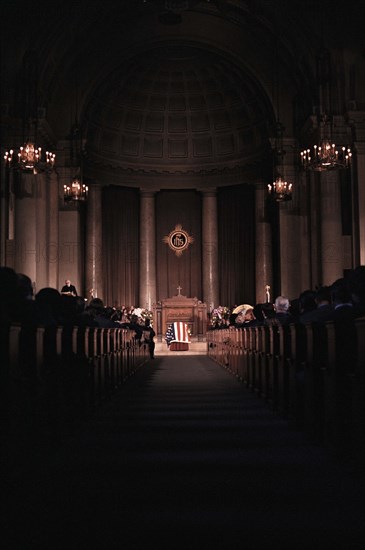 Memorial Service for former U.S. President Lyndon Johnson, National City Christian Church, Washington, D.C., Frank Wolfe, January 25, 1973