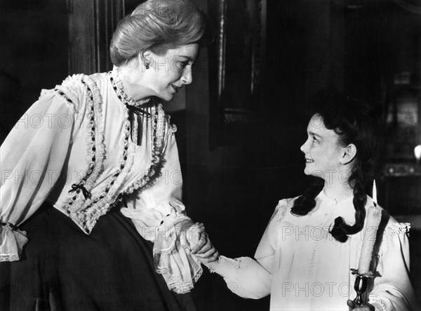 Deborah Kerr, Pamela Franklin, on-set of the film, "The Innocents", 20th Century-Fox, 1961