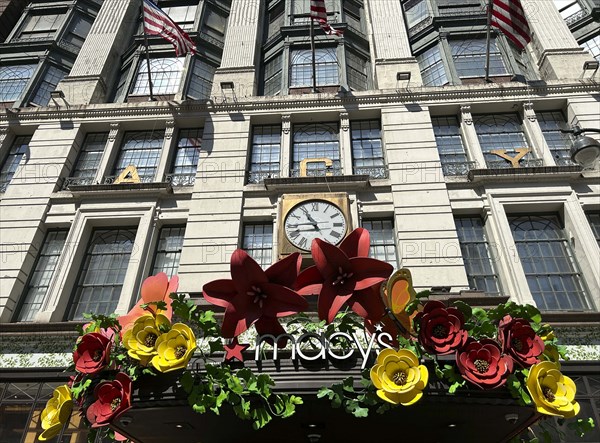 R.H. Macy & Company, exterior low angle view, New York City, New York, USA