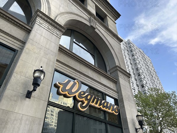 Wegmans Food Market, exterior low angle view, New York City, New York, USA