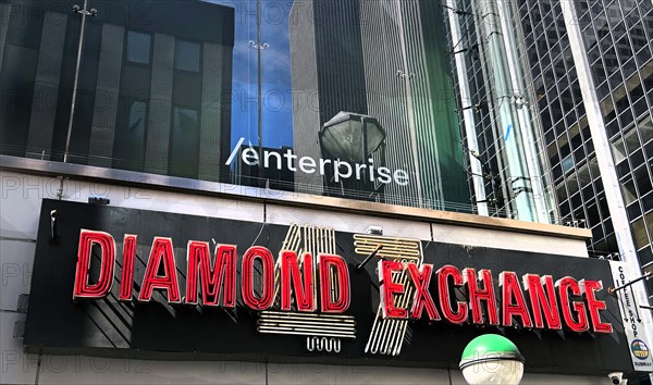 47th Street Diamond Exchange Sign, Diamond District, West 47th Street, New York City, New York, USA