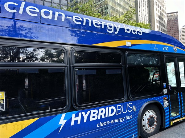 Hybrid Bus, New York City, New York, USA