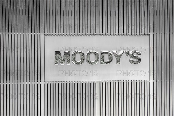 Moody's building sign, 7 World Trade Center, New York City, New York, USA