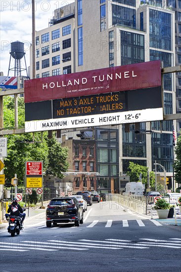 Holland Tunnel entrance, New York City, New York, USA