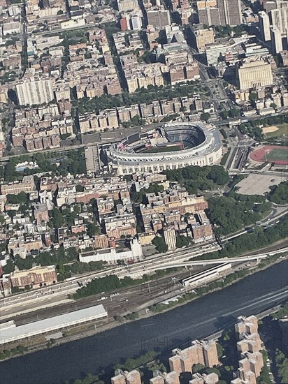 Aerial view of Yankee Stadium, Bronx, New York City, New York, USA