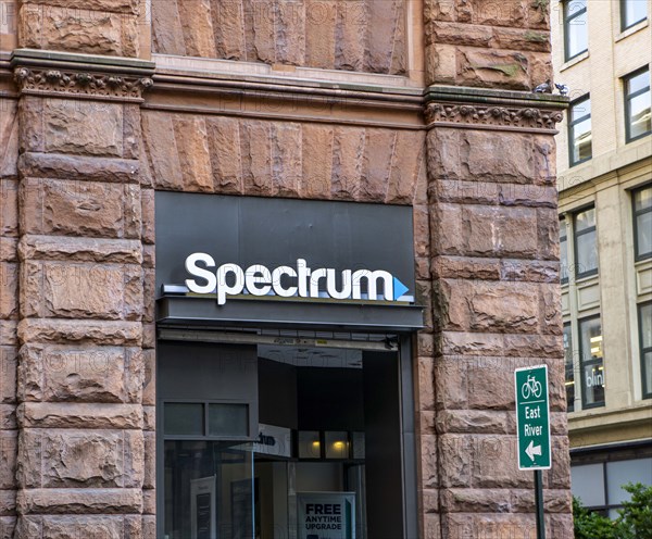 Spectrum store, building exterior, New York City, New York, USA