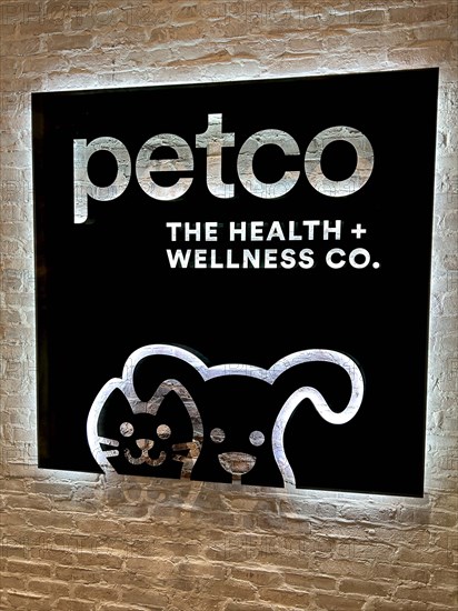 Petco store logo, New York City, New York, USA