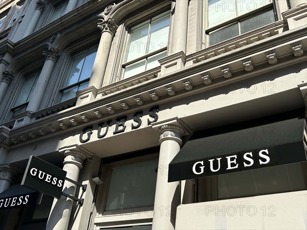 Guess store, building exterior, New York City, New York, USA