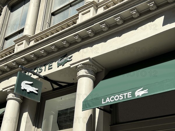 Lacoste store, building exterior, New York City, New York, USA