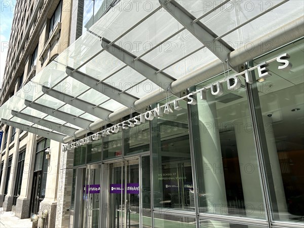 New York University School of Professional Studies, building exterior and entrance, Greenwich Village, New York City, New York, USA