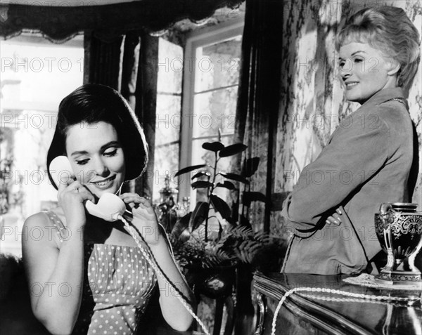 Susan Strasberg, Ann Todd, on-set of the British film, "Taste Of Fear", U.S. title: "Scream Of Fear", Columbia Pictures, 1961