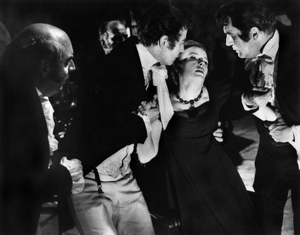 John Westbrook, Elizabeth Shepherd, Vincent Price, on-set of the film, "the Tomb Of Ligeia", Anglo-Amalgamated Productions (UK), Warner Pathe (UK), American International Pictures (USA), 1964