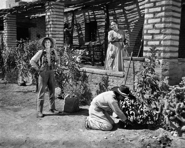 Jean Arthur, on-set of the western film, "Arizona", Columbia Pictures, 1940