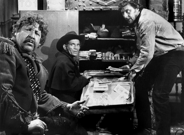 Fernando Sancho (left), on-set of the Italian spaghetti western film, 'Arizona Cult", Italian title, "Il pistolero di Arizona", aka "The Man From Nowhere", Italian title: "L'uomo venuto dal nulla", Interfilm (Italy), G.G. Productions (USA), 1966