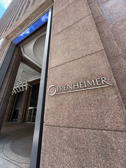 Oppenheimer & Co., low angle view of building exterior, 85 Broad Street, New York City, New York, USA