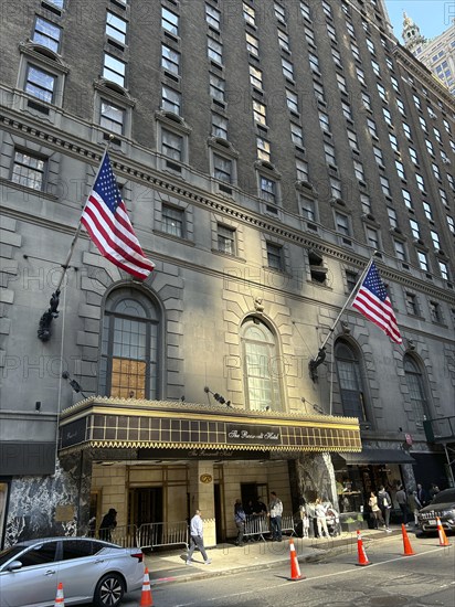 Roosevelt Hotel migrant arrival Center, building exterior, New York City, New York, USA