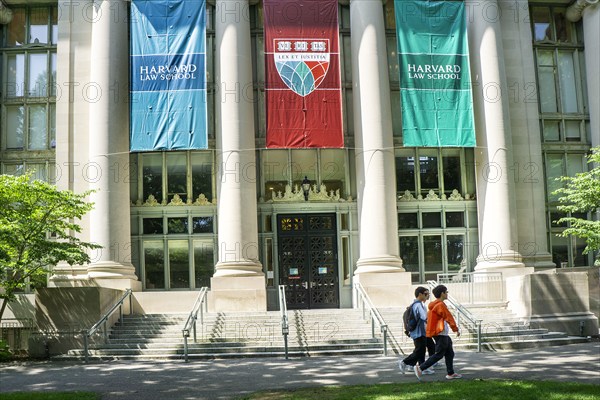 Langdell Hall, Harvard Law School Library, building exterior, Harvard University, Cambridge, Massachusetts, USA