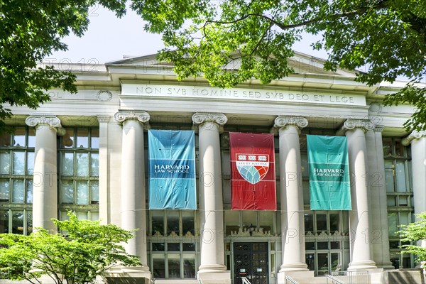 Langdell Hall, Harvard Law School Library, building exterior, Harvard University, Cambridge, Massachusetts, USA