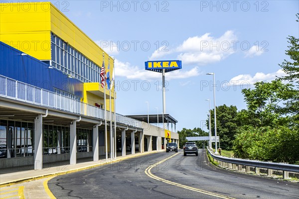 IKEA Home Furnishings Store, building exterior, Stoughton, Massachusetts, USA