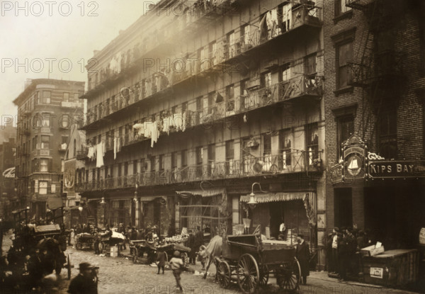 Row of tenements, 260 to 268 Elizabeth St., New York City, New York, USA, Lewis Wickes Hine, March 1912