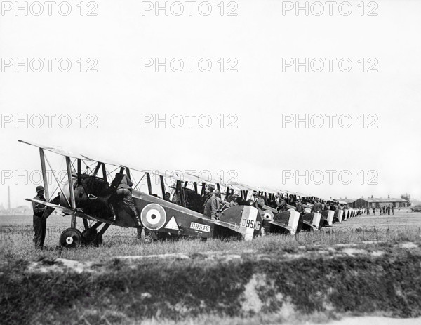 148th American Aero Squadron making preparations for daylight raid on German trenches and cities, Petite-Synthe, France, U.S. Army Signal Corps, August 6, 1918