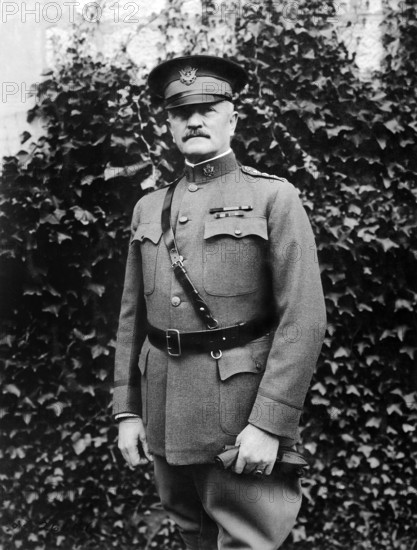 U.S. General John J. Pershing, three-quarter length portrait, Chaumont, France, U.S. Army Signal Corps, October 18, 1918