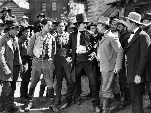 James Rennie, George Cooper, on-set of the western film, "The Girl Of The Golden West", First National & Vitaphone Picture, 1930