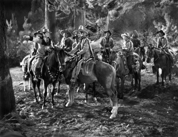 Harry Bannister, on-set of the western film, "The Girl Of The Golden West", First National & Vitaphone Picture, 1930