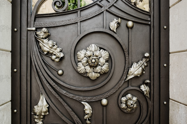 Ornate metal door