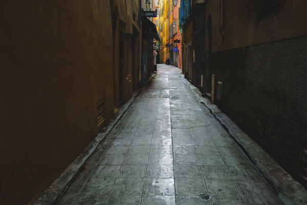 Early morning alley, Old Town, Nice, France