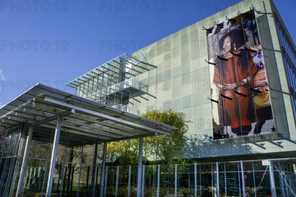 Art installation titled, Home House, by American artist Stacy Lynn Waddell, exhibited on Anne H. Fitzpatrick Facade, Isabella Stewart Gardner Museum, Boston, Massachusetts, USA