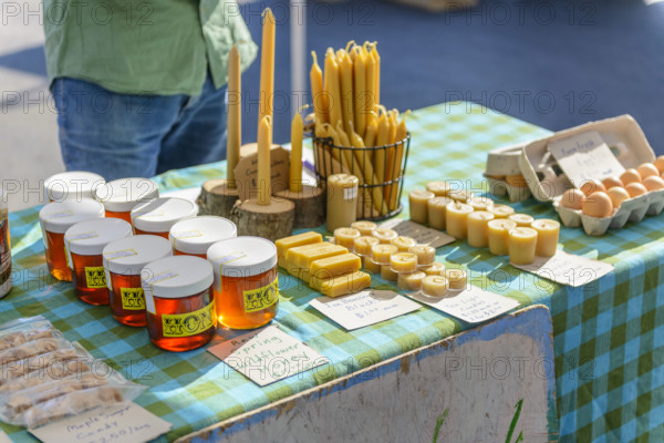 Handmade items and honey at Farmers Market