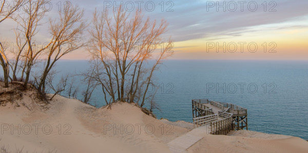 Sunrise over Lake Michigan