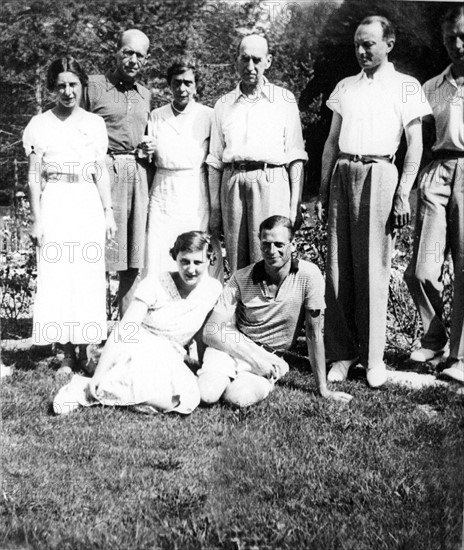 Countess Toerring, Prince Christopher of Greece, Princess Nicholas, Prince Nicholas, Prince Paul of Yugoslavia, Count Toerring, Princess Marina and the Duke of Kent