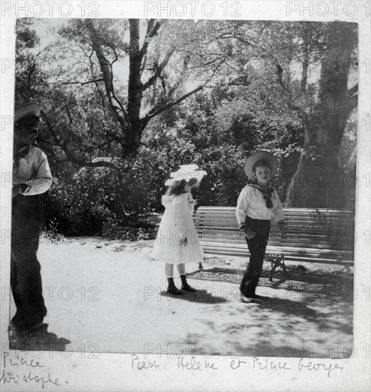 Le Prince Christophe, la Princesse Hélène et le Prince Georges