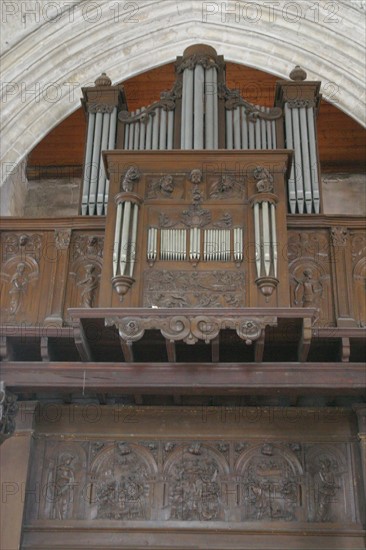 France, Haute Normandie, Seine Maritime, harfleur, eglise, buffet d'orgue,