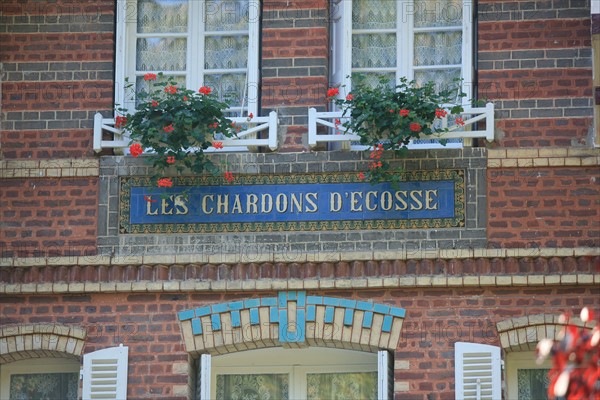 France, somme, entre picardie et Normandie, le bois de cise, maisons, villas, villegiature, 
les chardons d'ecosse