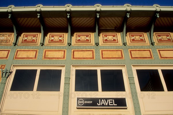 France, paris 15e, transport en commun, gare rer, station javel, decor, panneau, ratp,