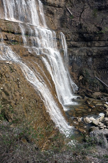 France, franche comte, jura, menetrux en joux, cascades du herisson, pays des lacs, eau, chutes, paysage, nature, hiver,