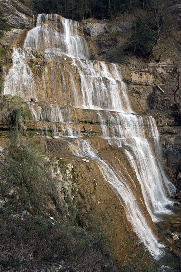 France, franche comte, jura, menetrux en joux, cascades du herisson, pays des lacs, eau, chutes, paysage, nature, hiver,