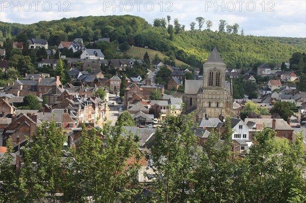 France, Haute Normandie, seine maritime, pays de bray, saint saens, table d'orientation, panorama,