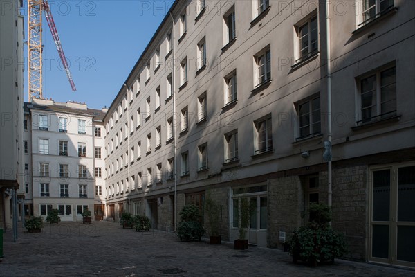 France, Ile de France, Paris 11e arrondissement, 5 rue de Charonne, Cour Saint Joseph, anciens ateliers,