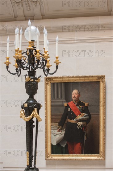 France, Ile de France, Paris 7e arrondissement, Hotel de Salm, rue de Lille, Grande Chancellerie de la Legion d'Honneur, Palais de la Legion d'Honneur, Musee, architecte Pierre Rousseau, portrait du general Joseph Vinoy