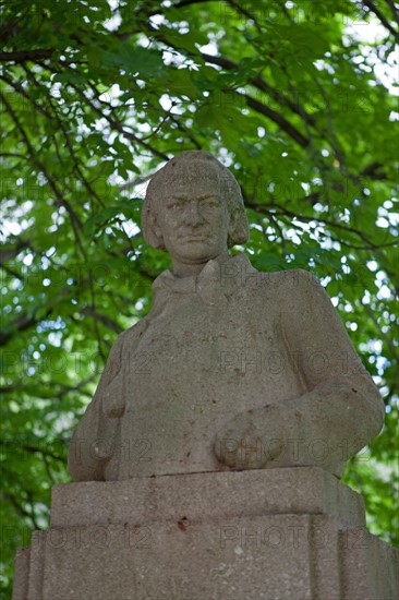 France, Région Ile de France, Paris 6e arrondissement, Jardin du Luxembourg, statue de Charles Baudelaire,
