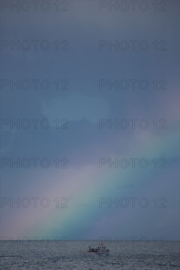 Dieppe, rainbow over the beach