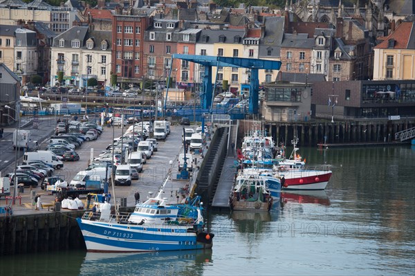 Dieppe, port et quais depuis les hauteurs du Pollet