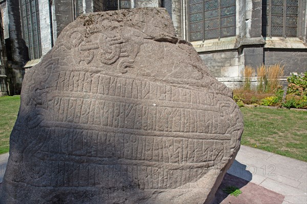 Rouen (Seine Maritime), plaque dedicated to the millenium of the Norman conquest in 911