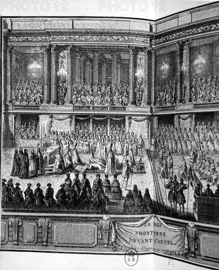 June 11, 1775.  Crown of the king Louis XVI
