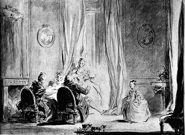 Cercle de famille par Fragonard.