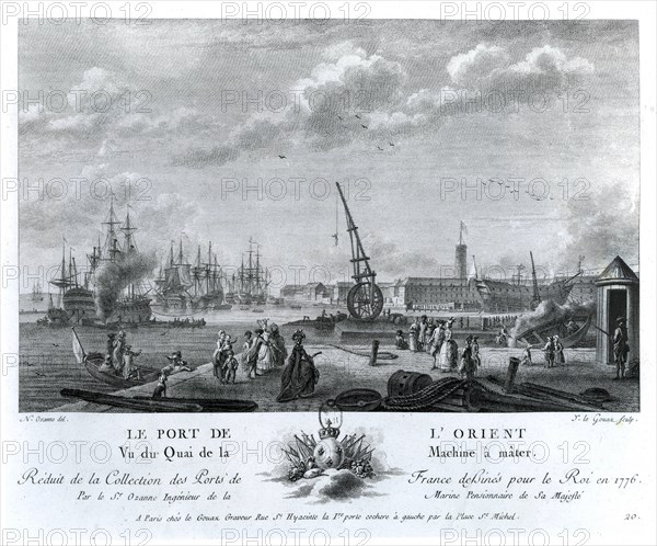 Gravure du port de Lorient